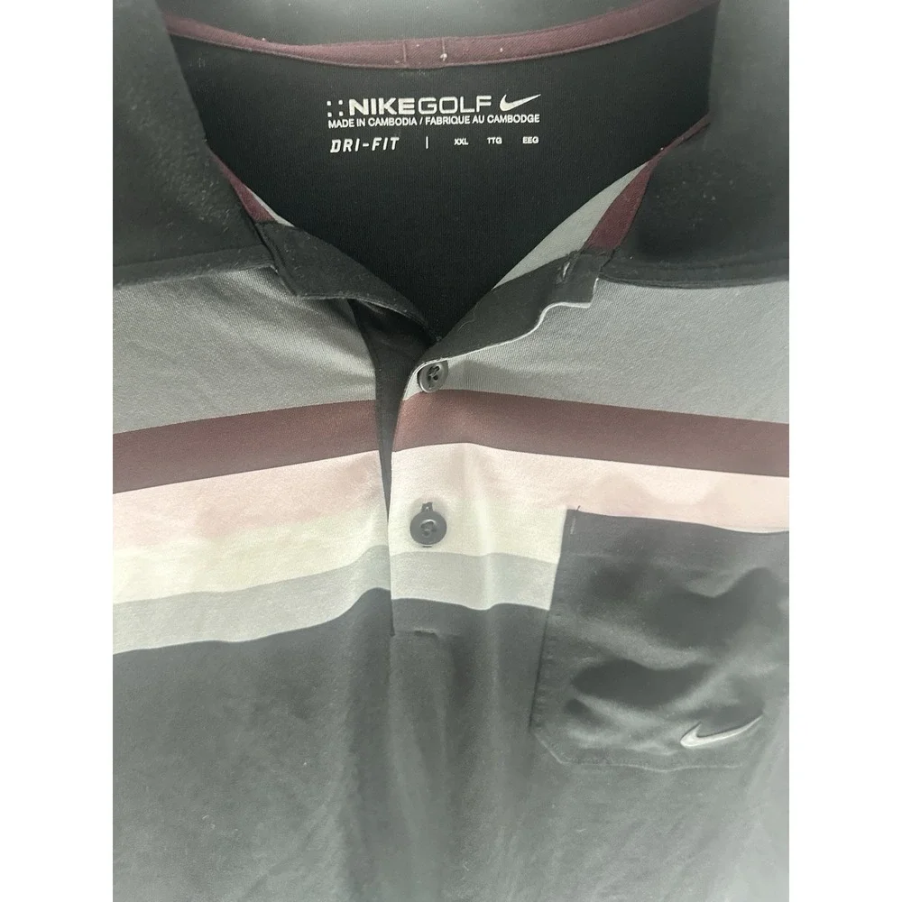 Nike Golf Dri-FIT Polo Shirt Men's Size XXL Black‎